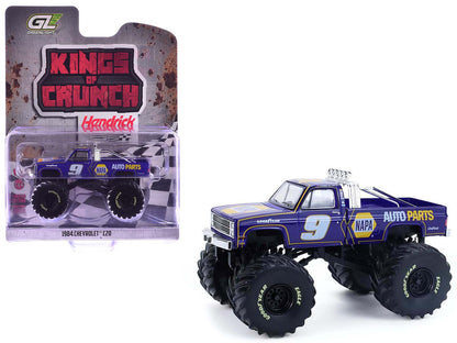1984 Chevrolet C20 Monster Truck #9 "NAPA" Blue with Graphics "Kings of Crunch - Hendrick Motorsports Tribute" Special Edition 1/64 Diecast Model Car