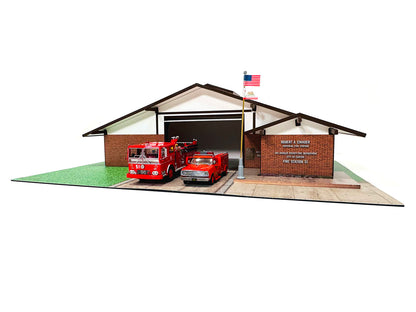 Los Angeles County Fire Department Fire Station 51 Diorama EZ Assembly Kit "Emergency!" Series 1/50 Model