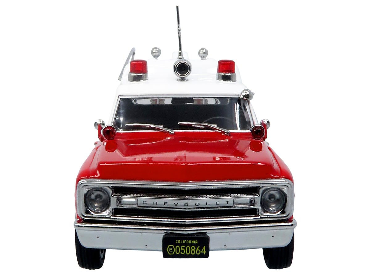 1969 Chevrolet C-10 Ambulance "Los Angeles City Fire Department" Red and White "5 Alarm" Series Limited Edition 1/50 Diecast Model