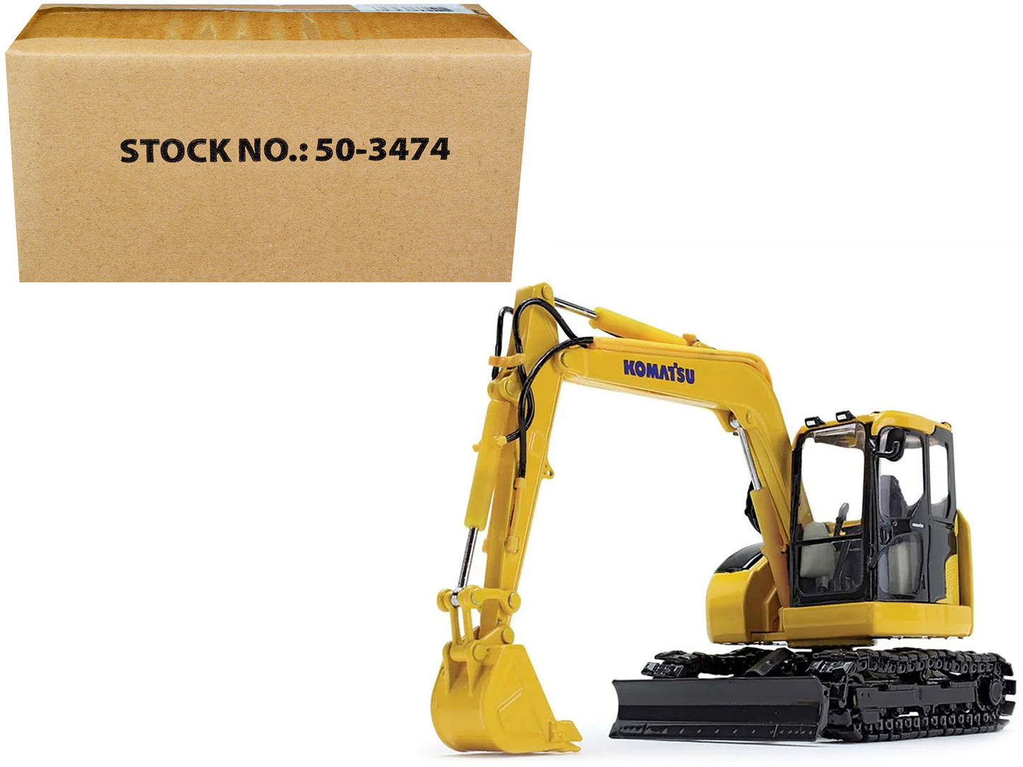 Komatsu PC78US-11 Excavator Yellow 1/50 Diecast Model