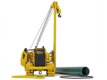 Komatsu D155CX-8 With K170 Pipelayer Yellow with Accessories 1/50 Diecast Model