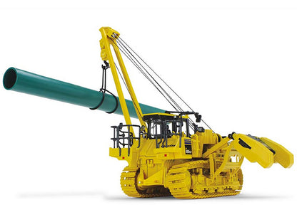 Komatsu D155CX-8 With K170 Pipelayer Yellow with Accessories 1/50 Diecast Model