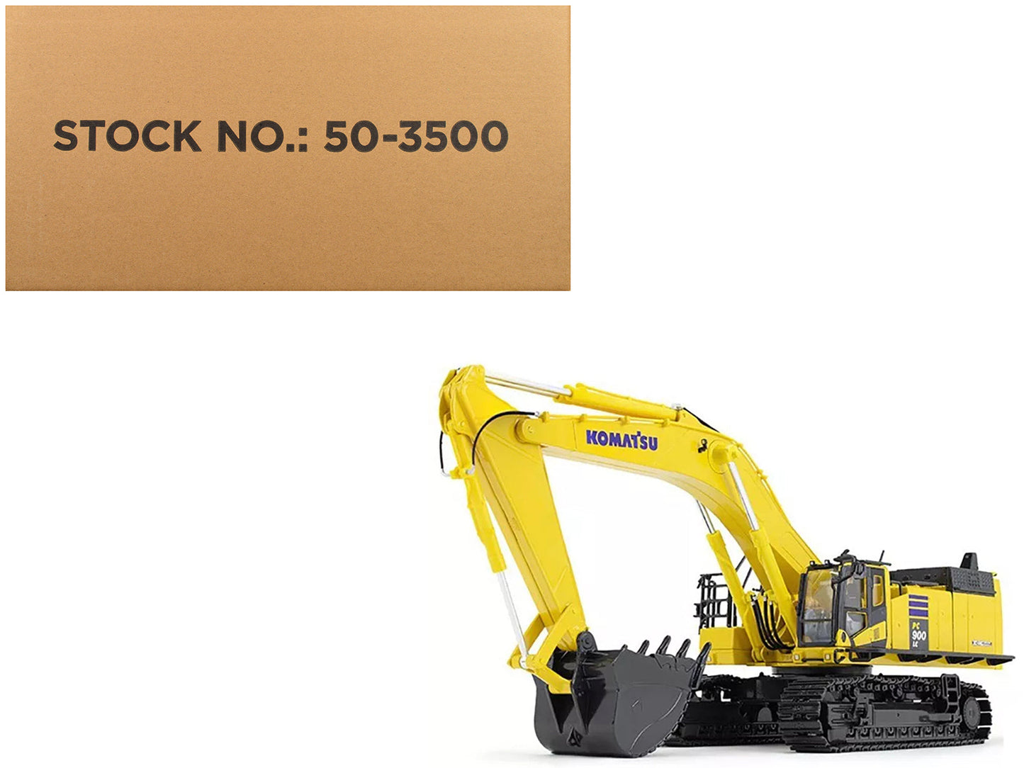 Komatsu PC900LC-11 Excavator Yellow 1/50 Diecast Model