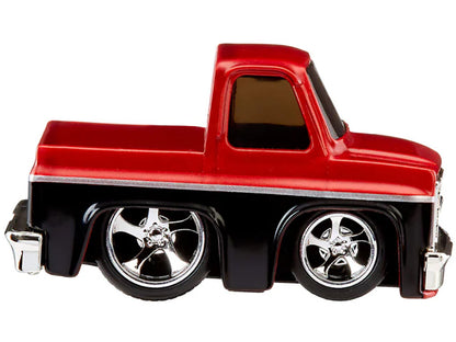 1987 Chevrolet C10 Pickup Truck Red Metallic and Black "Customs" Series 2 Diecast Model Car