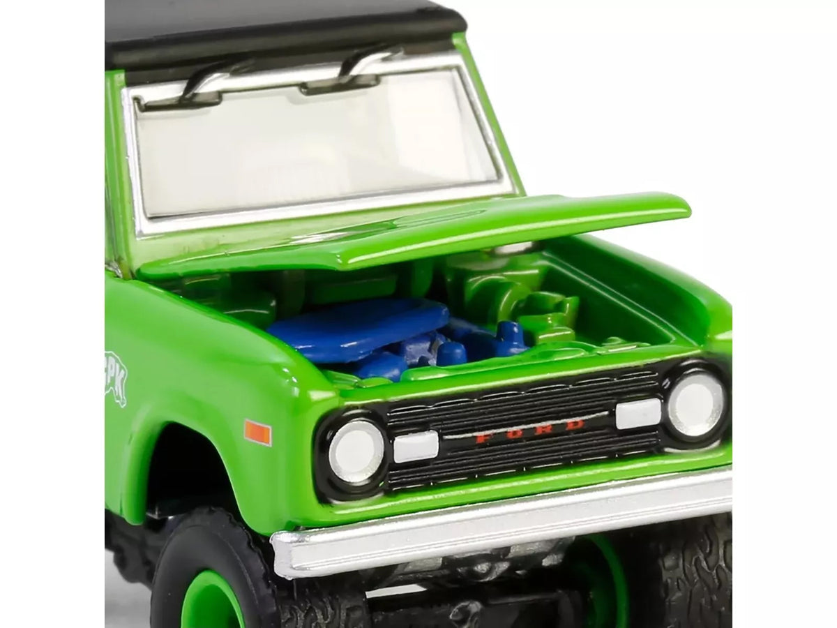 1969 Ford Bronco "Garbage Pail Kids: Super Snotty" Green with Black Top "San Diego Comic-Con 2024 Exclusive" 1/64 Diecast Model Car
