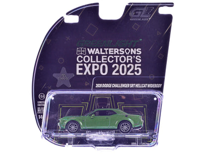 2020 Dodge Challenger SRT Hellcat Widebody F8 Green Metallic with Black Indiana Stripes "2025 Greenlight Waltersons Collector's Expo Exclusive" 1/64 Diecast Model Car
