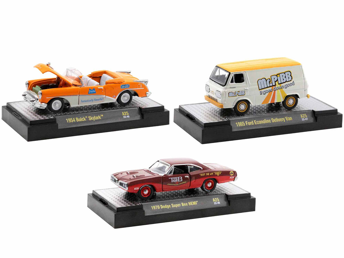 "Sodas" Set of 3 pieces Release 25 Limited Edition to 6250 pieces Worldwide 1/64 Diecast Model Cars