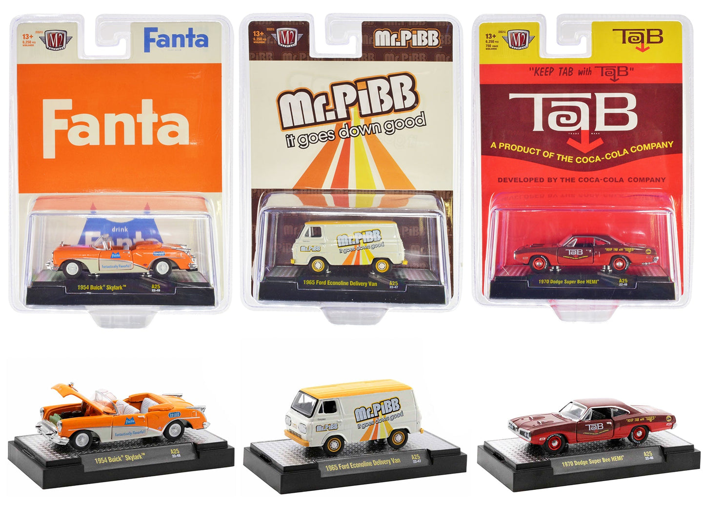 "Sodas" Set of 3 pieces Release 25 Limited Edition to 6250 pieces Worldwide 1/64 Diecast Model Cars