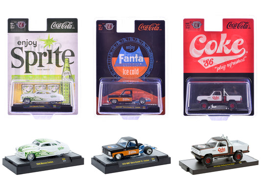"Sodas" Set of 3 pieces Release 54 Limited Edition to 10000 pieces Worldwide 1/64 Diecast Model Cars