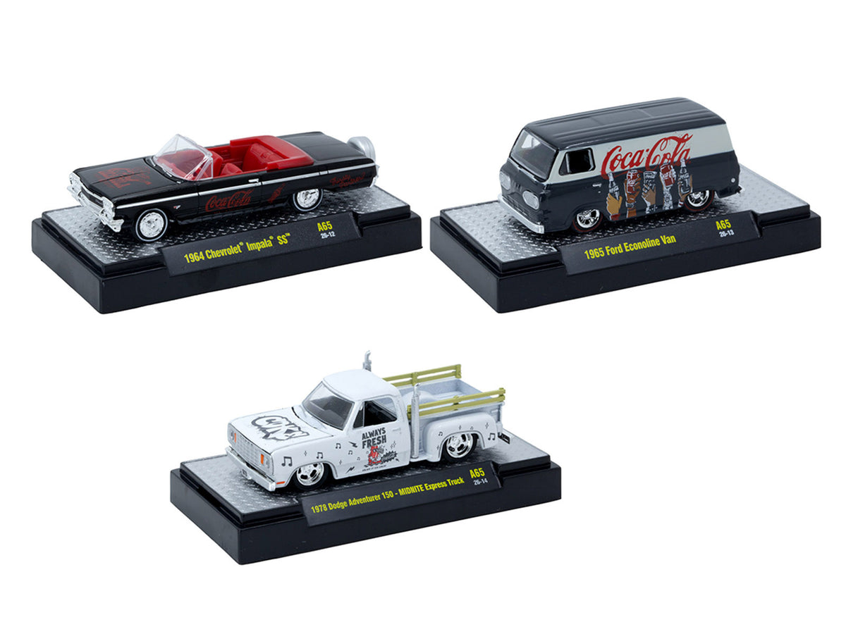 "Coca-Cola" Set of 3 pieces Release 65 Limited Edition to 4800 pieces Worldwide 1/64 Diecast Models