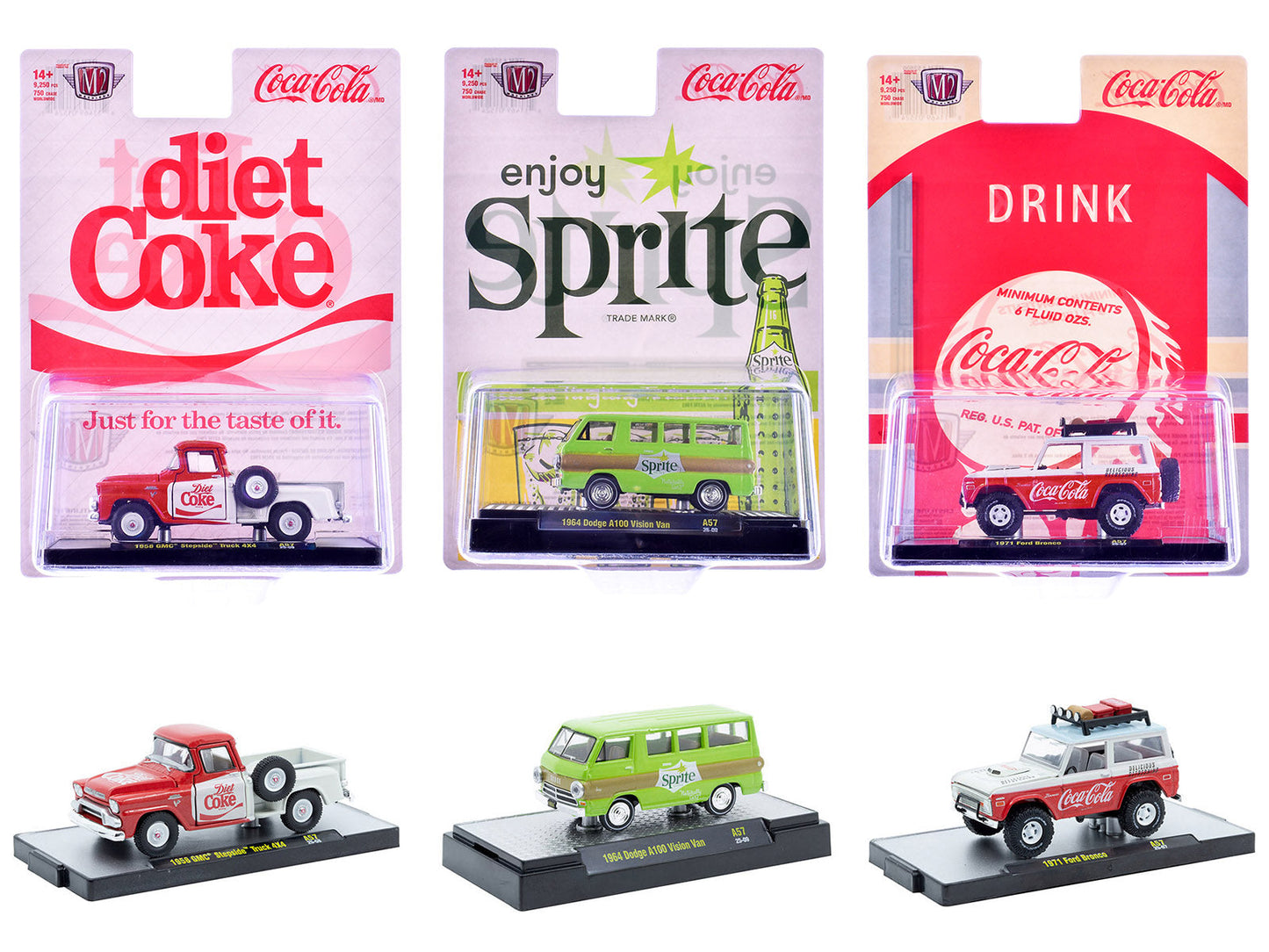 "Sodas" Set of 3 pieces Release 57 Limited Edition to 10000 pieces Worldwide 1/64 Diecast Model Cars