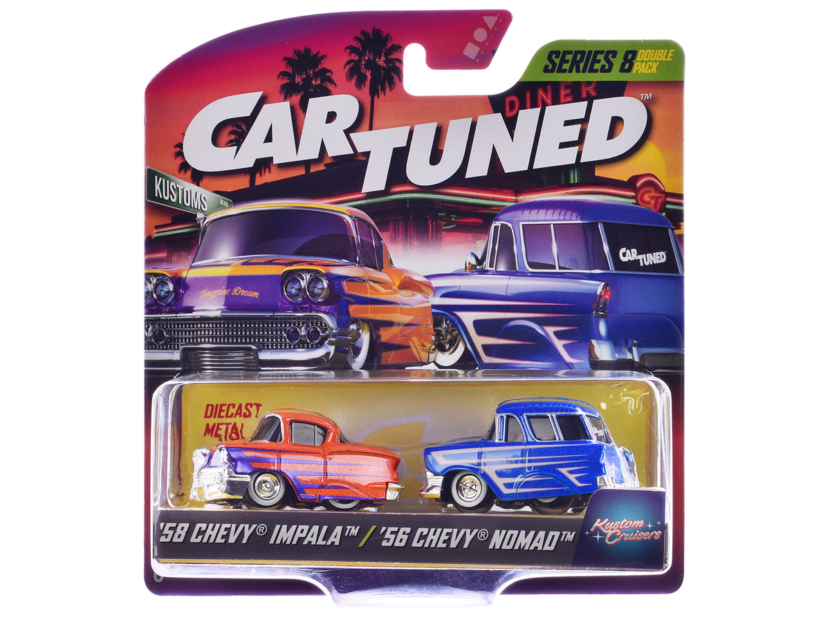 "Kustoms" Double Pack Series 8 Set of 4 Cars Diecast Model Cars