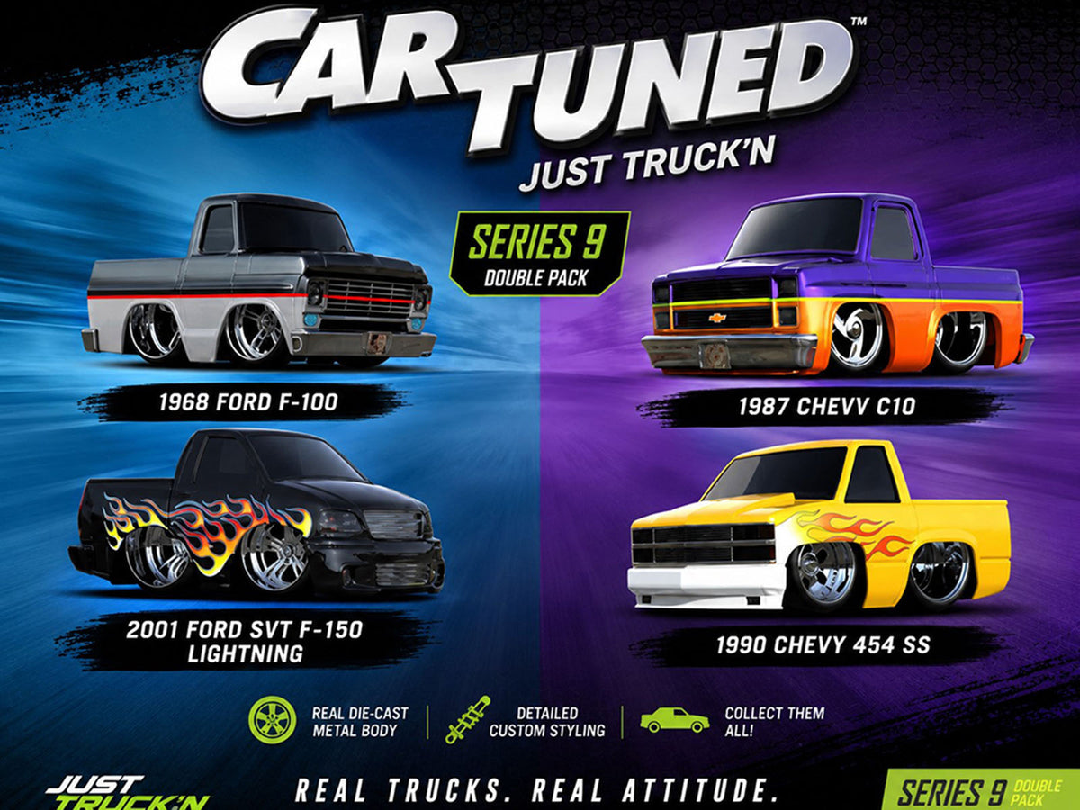 "Just Truck'n" Double Pack Series 9 Set of 4 Cars Diecast Model Cars