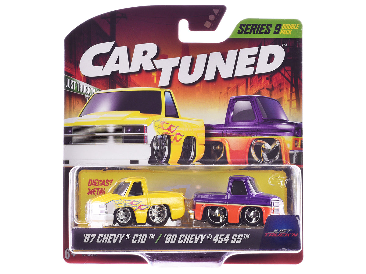 "Just Truck'n" Double Pack Series 9 Set of 4 Cars Diecast Model Cars
