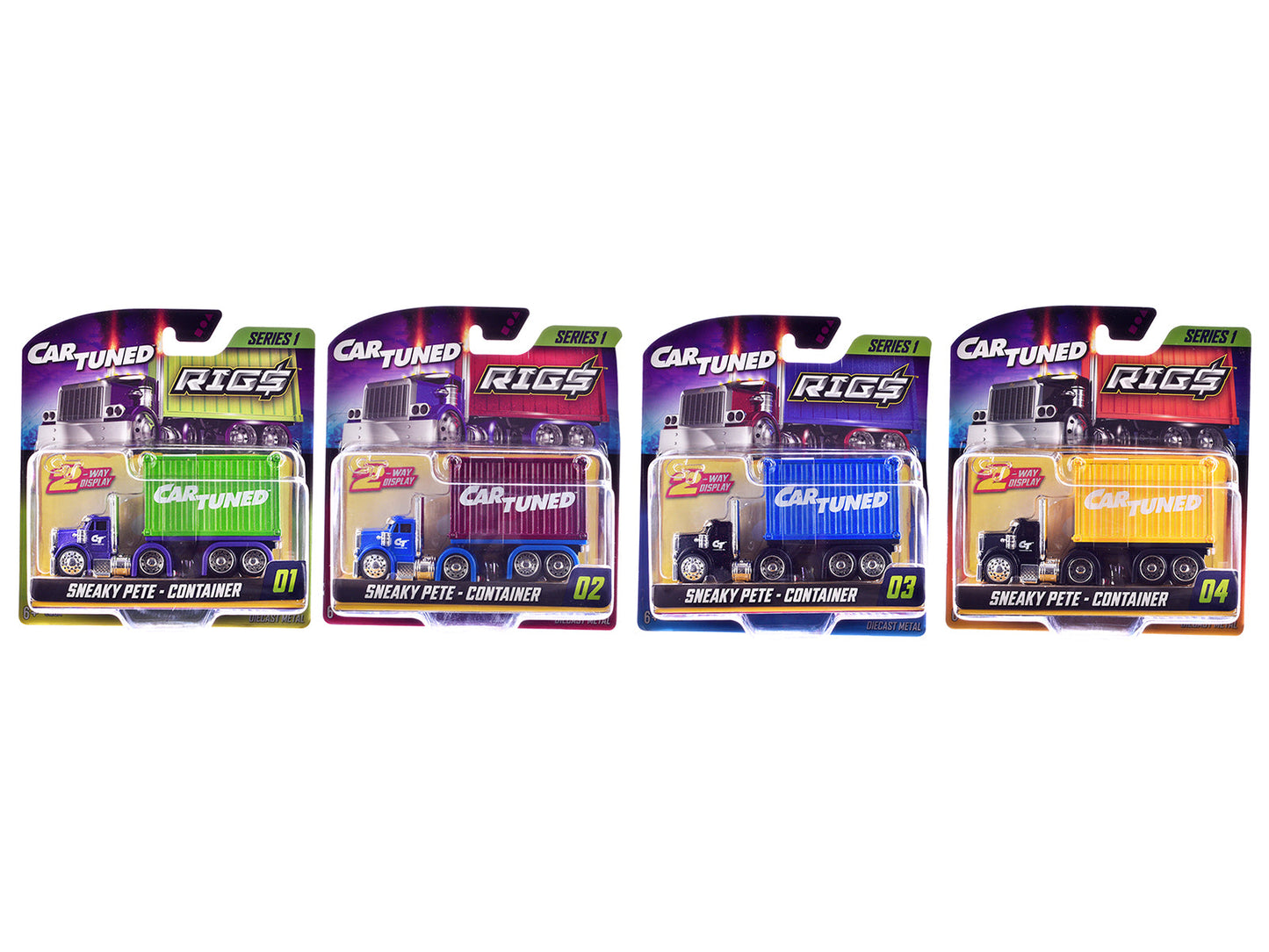 "Rigs" Container Case Series 1 Set of 4 Pieces Diecast Model Cars