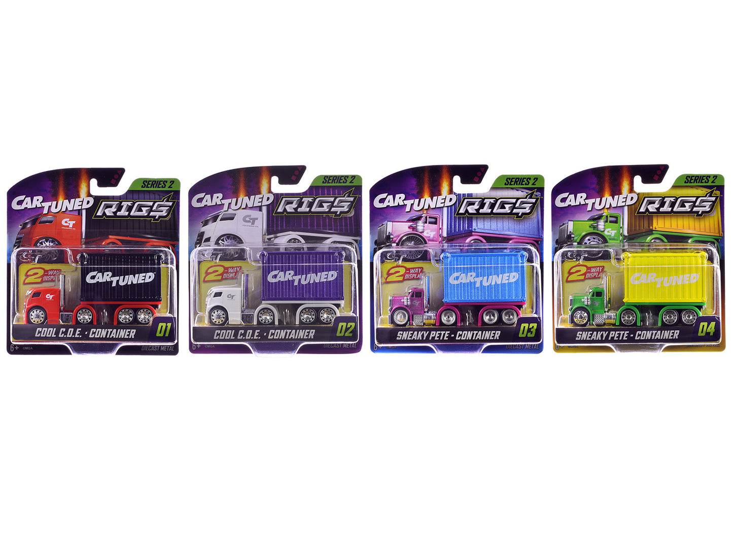 "Rigs" Container Case Series 2 Set of 4 Pieces Diecast Model Cars