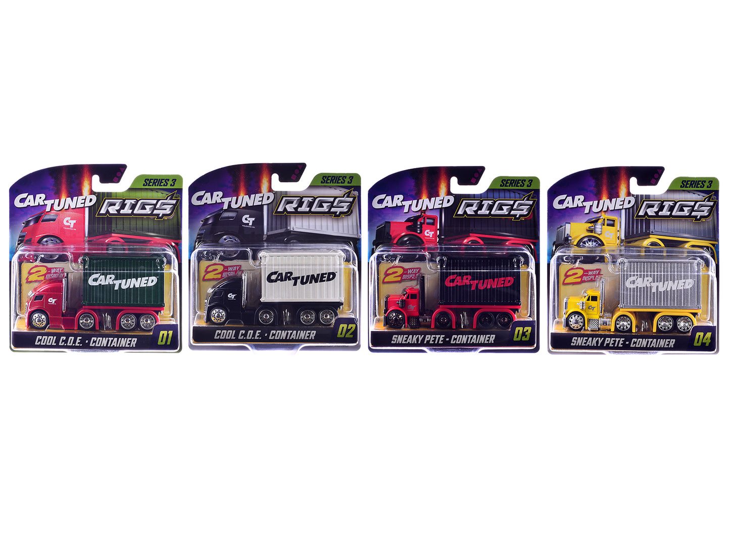 "Rigs" Container Case Series 3 Set of 4 Pieces Diecast Model Cars