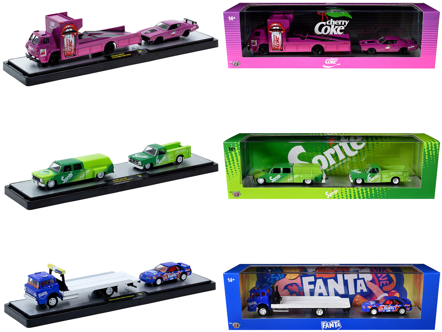 Auto Haulers "Soda" Set of 3 pieces Release 44 Limited Edition to 5750 pieces Worldwide 1/64 Diecast Model Cars
