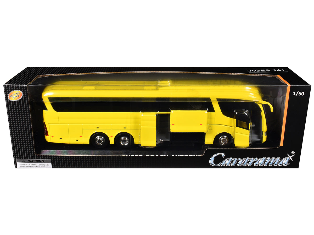 Super Coach Autobus Yellow 1/50 Diecast Model