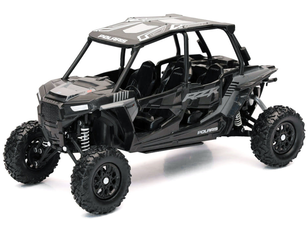 Polaris RZR XP 4 Turbo EPS Sport UTV Onyx Black with Gray Graphics 1/18 Diecast Model