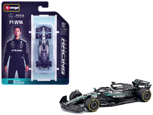Mercedes AMG F1 W16 E Performance #63 George Russell Formula One F1 World Championship (2025) "Formula Racing" Series 1/64 Diecast Model Car