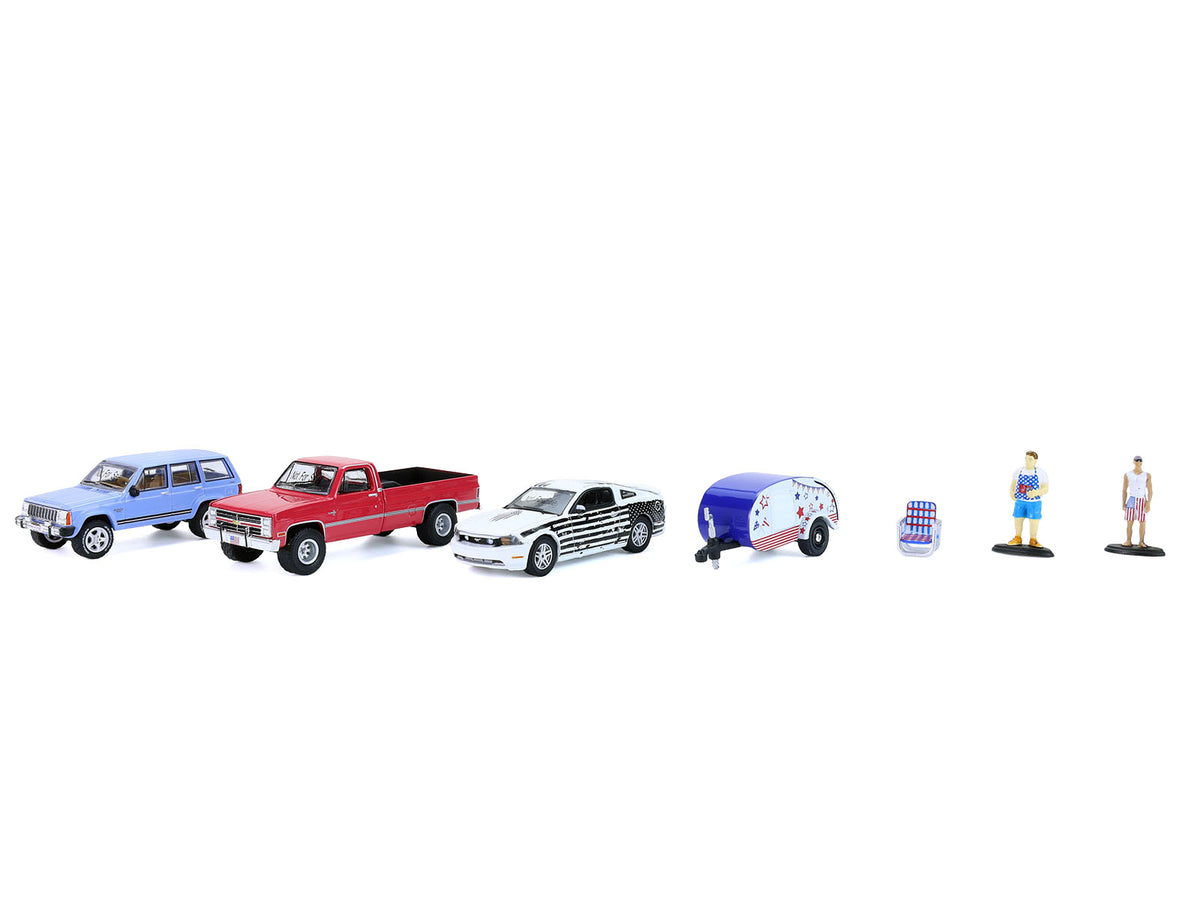 "Summer Cookout Diorama" Set of 7 pieces 1/64 Diecast Model Cars