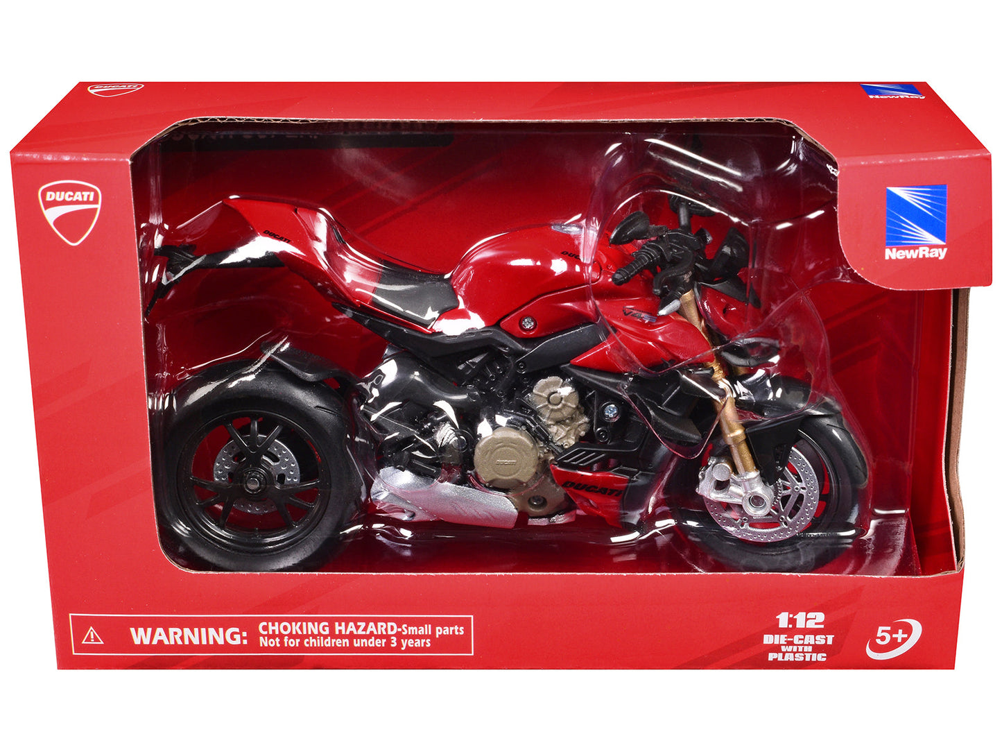 Ducati Supernaked V4S Motorcycle Red 1/12 Diecast Motorcycle Model