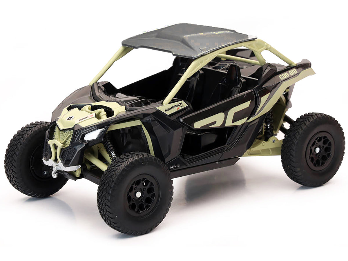 Can-Am Maverick X3 XRC Turbo ATV Tan and Black with Silver Top cast 1/18 Diecast Model