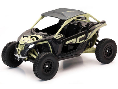 Can-Am Maverick X3 XRC Turbo ATV Tan and Black with Silver Top cast 1/18 Diecast Model