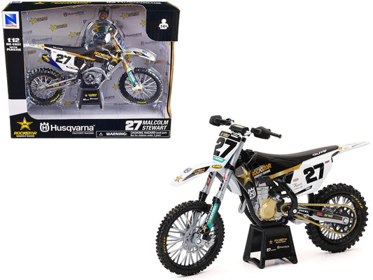 Husqvarna FC450 Motorcycle #27 Malcolm Stewart "Rockstar Energy Drink" 1/12 Diecast Model