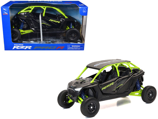 Polaris RZR Pro R UTV Black and Lime Green 1/18 Diecast Model