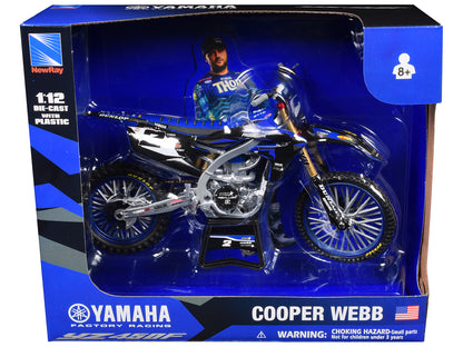 Yamaha YZ450F Motorcycle #2 Cooper Webb "Yamaha Factory Racing" 1/12 Diecast Model