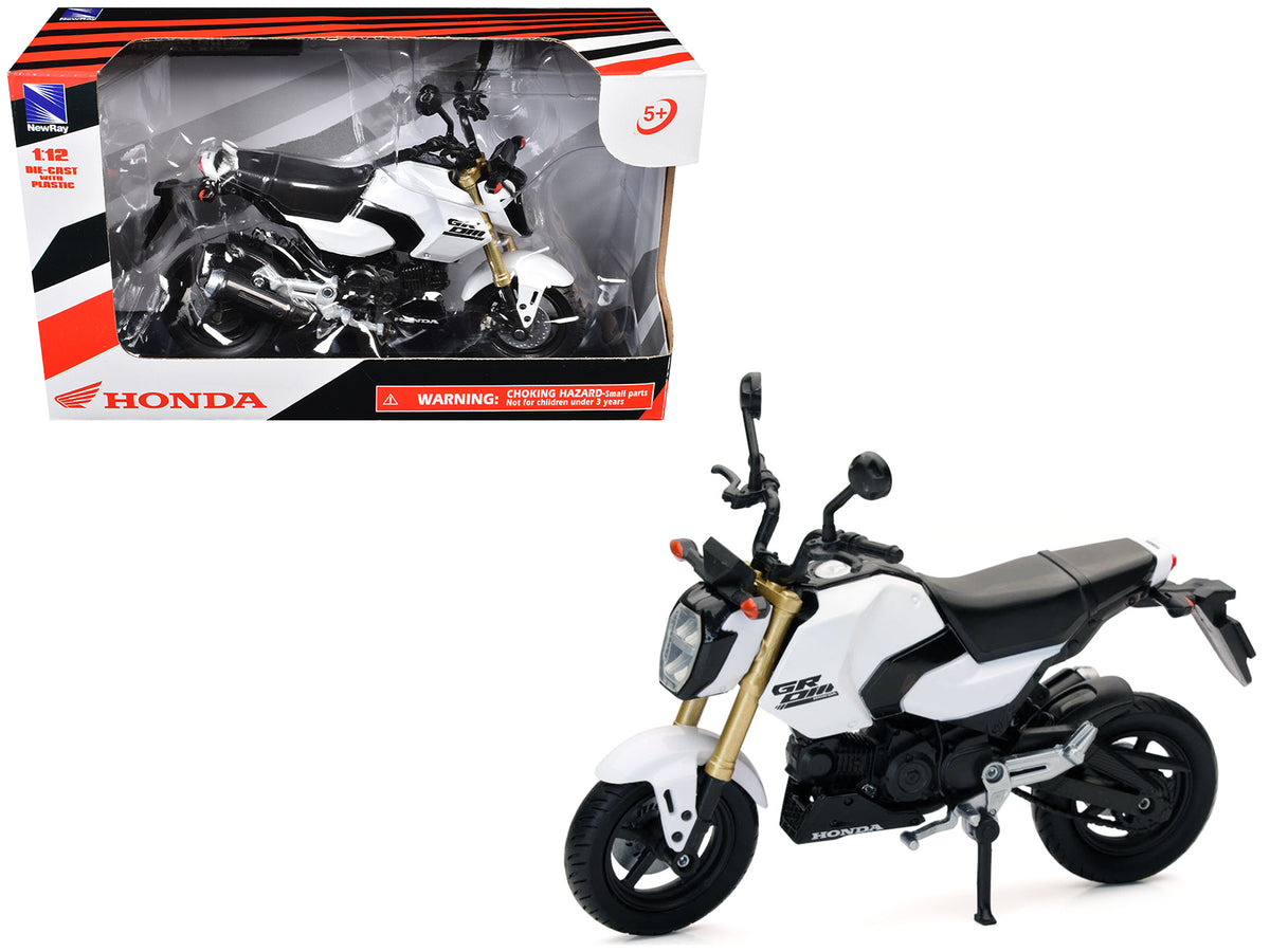 Honda GROM Motorcycle White 1/12 Diecast Model