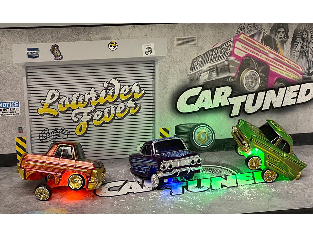 "Lowriders Show Glow" Series 2 Set of 8 Pieces Diecast Model Cars