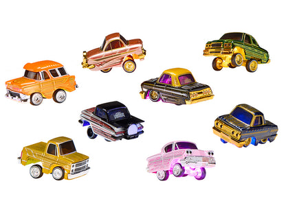 "Lowriders Show Glow" Series 2 Set of 8 Pieces Diecast Model Cars