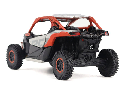 Can-Am Maverick X3 X RS Turbo RR Chalk Gray and Magma Red with Driver Figure 1/32 Diecast Model