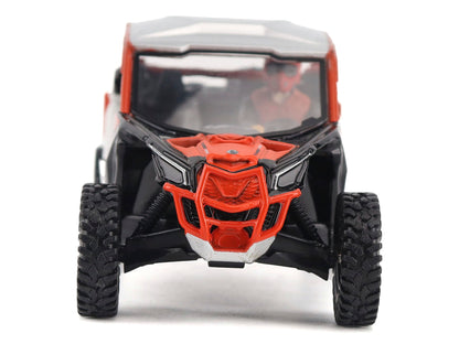 Can-Am Maverick X3 X RS Turbo RR Chalk Gray and Magma Red with Driver Figure 1/32 Diecast Model