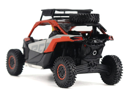 Can-Am Maverick X3 X RS Turbo RR Sand Version Chalk Gray and Magma Red with Driver Figure 1/32 Diecast Model
