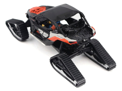 Can-Am Maverick X3 X RS Turbo RR Winter Version Chalk Gray and Magma Red with Driver Figure 1/32 Diecast Model