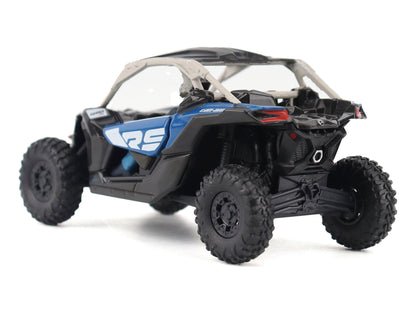 Can-Am Maverick X3 X RS Turbo RR Intense Blue and Chalk Gray with Driver Figure 1/32 Diecast Model