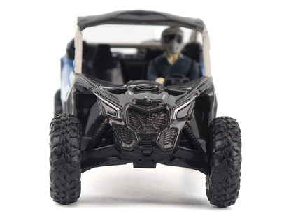 Can-Am Maverick X3 X RS Turbo RR Intense Blue and Chalk Gray with Driver Figure 1/32 Diecast Model