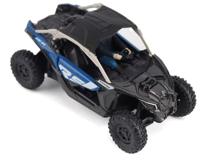 Can-Am Maverick X3 X RS Turbo RR Intense Blue and Chalk Gray with Driver Figure 1/32 Diecast Model
