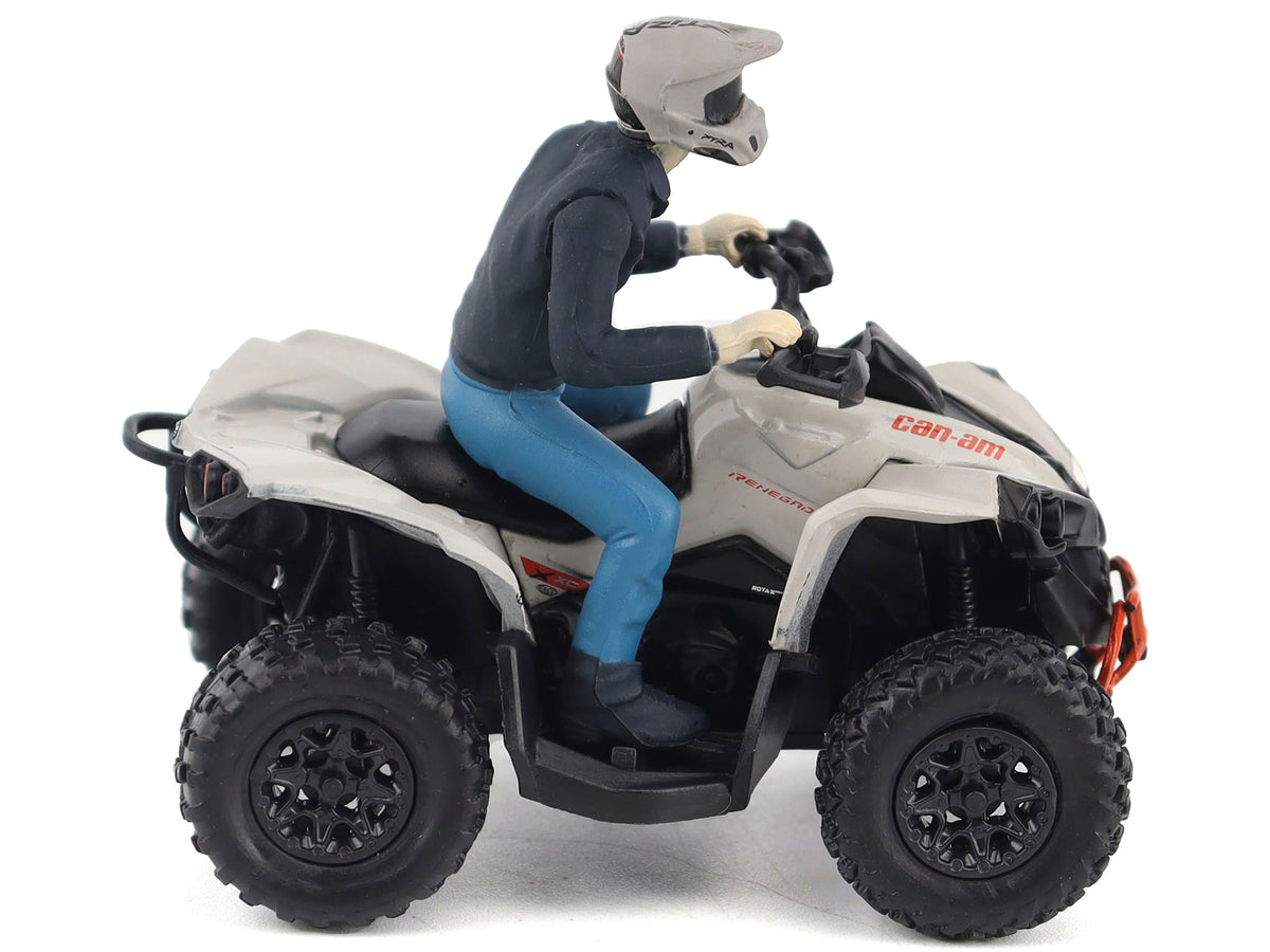 Can-Am Renegade X XC 1000R ATV Chalk Gray with Driver Figure 1/32 Diecast Model