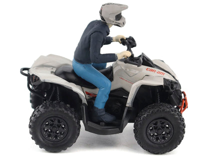 Can-Am Renegade X XC 1000R ATV Chalk Gray with Driver Figure 1/32 Diecast Model