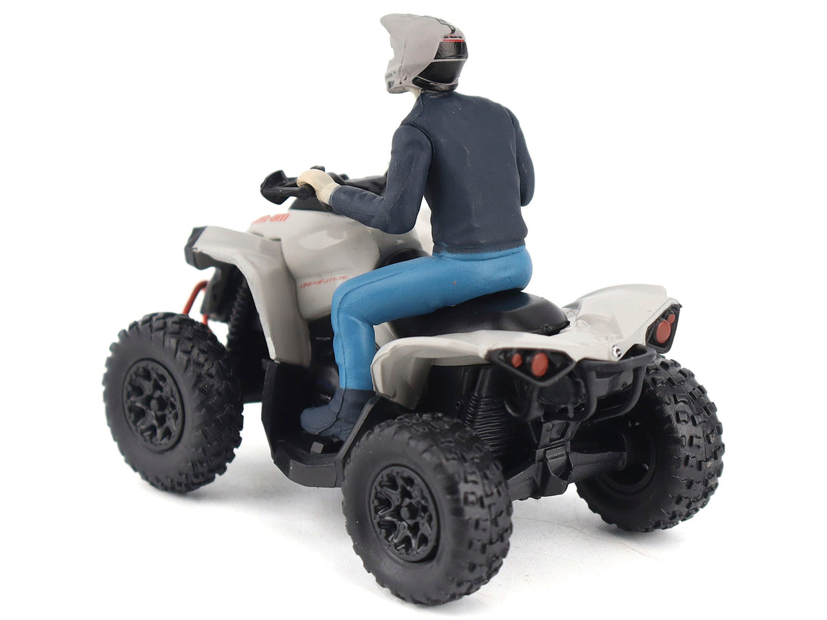 Can-Am Renegade X XC 1000R ATV Chalk Gray with Driver Figure 1/32 Diecast Model