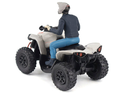 Can-Am Renegade X XC 1000R ATV Chalk Gray with Driver Figure 1/32 Diecast Model