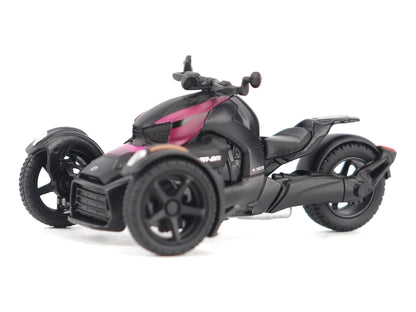 Can-Am Ryker 3-Wheel Motorcycle Pink Punk and Black with Driver Figure 1/32 Diecast Model