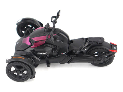 Can-Am Ryker 3-Wheel Motorcycle Pink Punk and Black with Driver Figure 1/32 Diecast Model