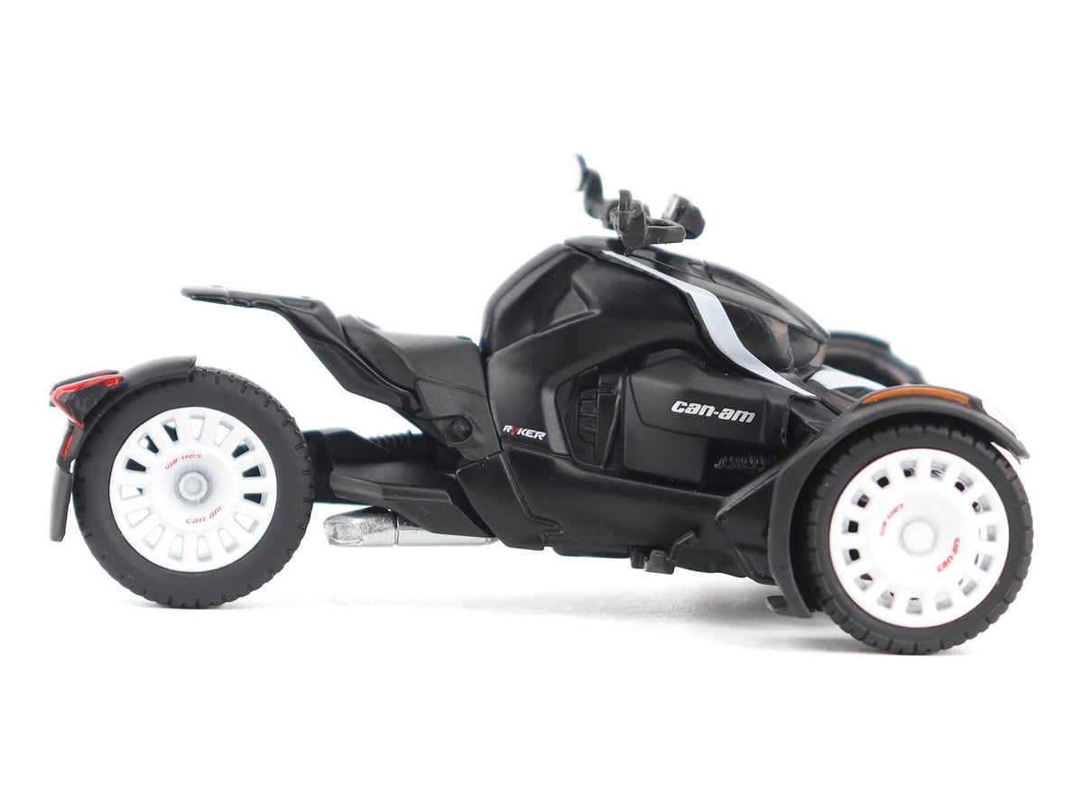 Can-Am Ryker Rally 3-Wheel Motorcycle Ghost Black 1/32 Diecast Model