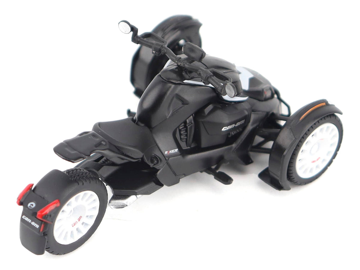 Can-Am Ryker Rally 3-Wheel Motorcycle Ghost Black 1/32 Diecast Model